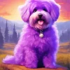 Purple Labradoodle Dog Diamond Painting