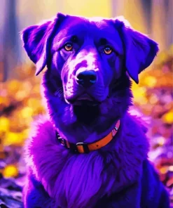 Purple Labrador Retriever Diamond Painting