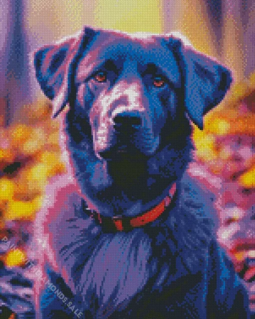 Purple Labrador Retriever Diamond Painting