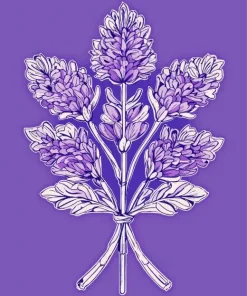 Purple Lavender Art Diamond Painting