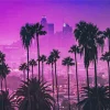 Purple Los Angeles Diamond Painting