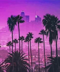 Purple Los Angeles Diamond Painting