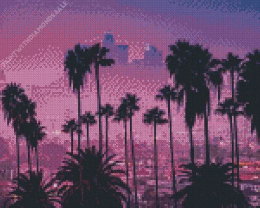 Purple Los Angeles Diamond Painting