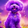 Purple Maltese Diamond Painting