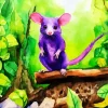 Purple Opossum Diamond Painting