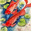 Red Koi Fish Diamond Painting