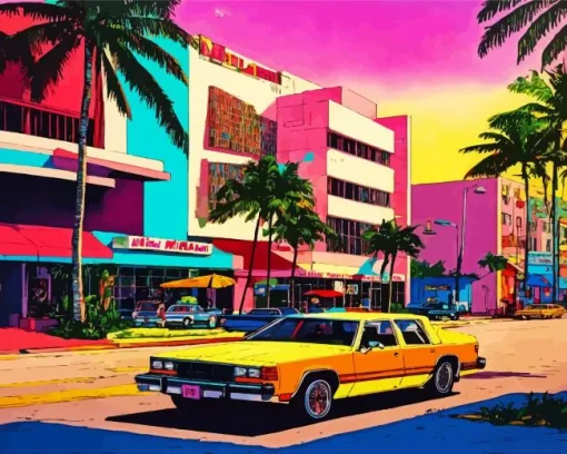 Retro Miami Diamond Painting