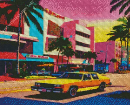 Retro Miami Diamond Painting