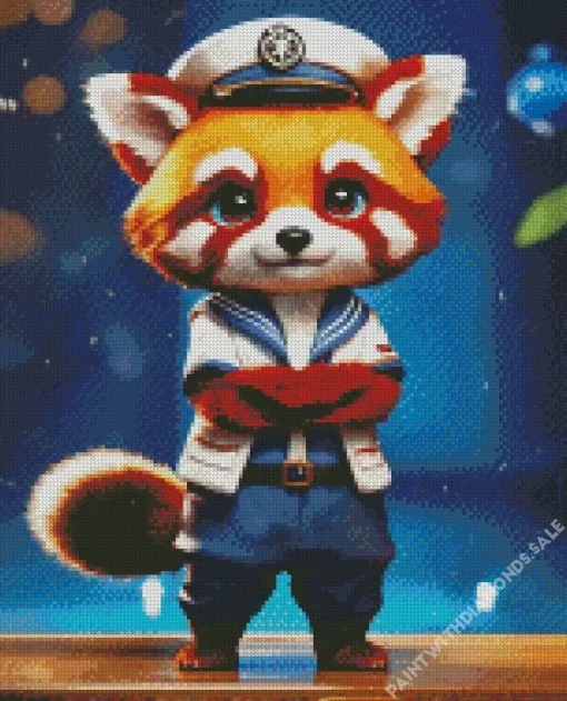 Sailor Red Panda Diamond Painting