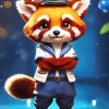 Sailor Red Panda Diamond Painting