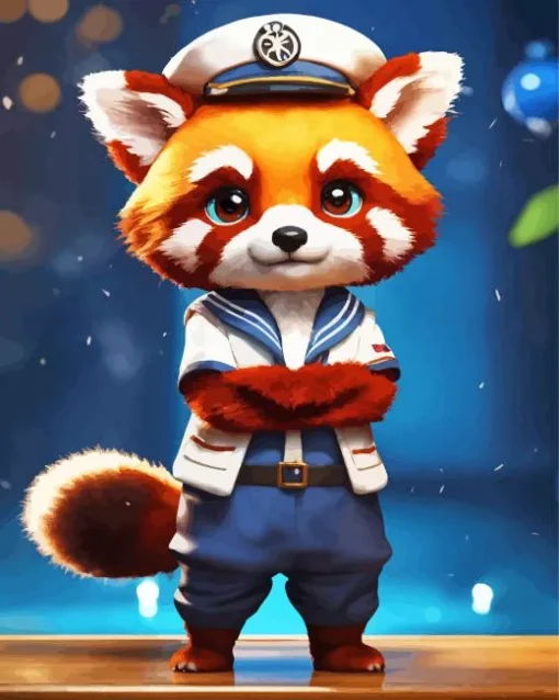 Sailor Red Panda Diamond Painting