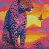 Silhouette Jaguar Diamond Painting