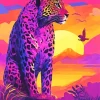 Silhouette Jaguar Diamond Painting