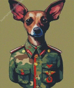 Soldier Miniature Pinscher Diamond Painting