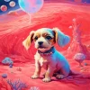 Space Cavalier King Charles Spaniel Diamond Painting