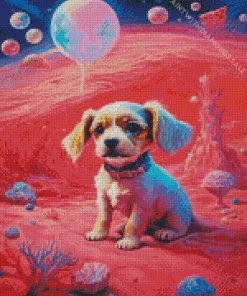 Space Cavalier King Charles Spaniel Diamond Painting