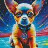 Space Chihuahua Dog Diamond Painting