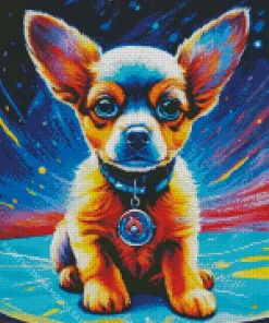 Space Chihuahua Dog Diamond Painting