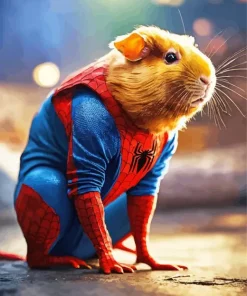 Spiderman Hamster Diamond Painting