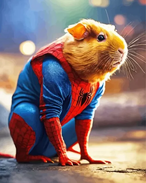 Spiderman Hamster Diamond Painting