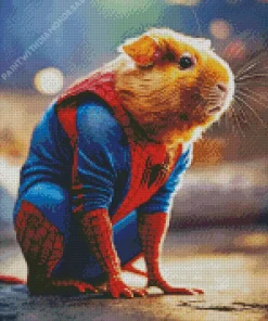 Spiderman Hamster Diamond Painting