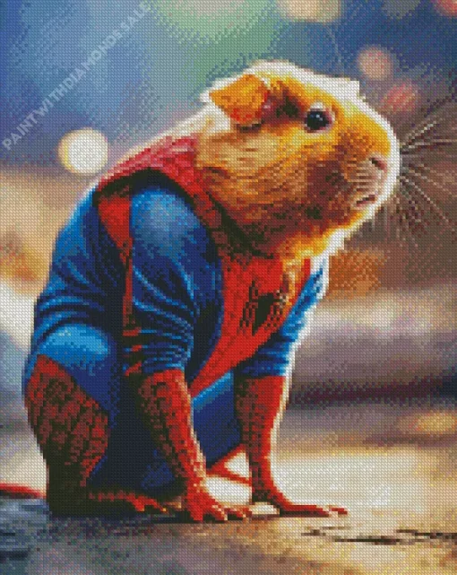 Spiderman Hamster Diamond Painting