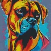 Splatter Boxer Dog Diamond Painting