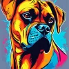 Splatter Boxer Dog Diamond Painting