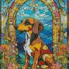 Stained Glass Coonhound Dog Diamond Painting