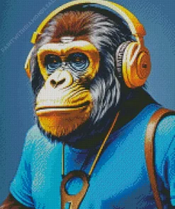 Stylish Dj Monkey Diamond Painting