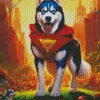 Superhero Husky Dog Diamond Painting