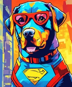 Superhero Rottweiler Diamond Painting