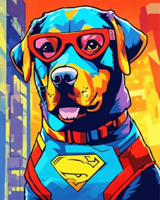 Superhero Rottweiler Diamond Painting