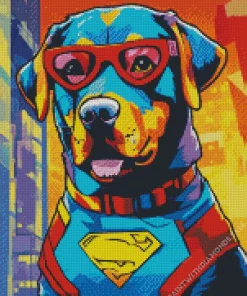 Superhero Rottweiler Diamond Painting