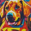 Superhero Vizsla Dog Diamond Painting