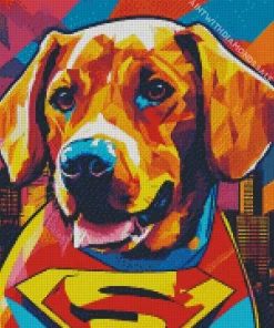 Superhero Vizsla Dog Diamond Painting