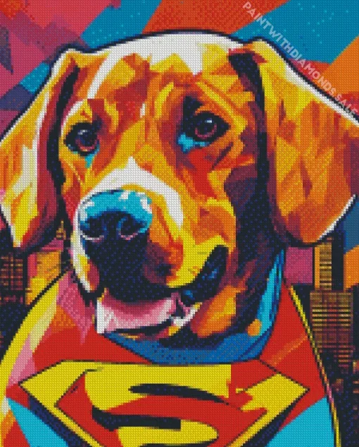 Superhero Vizsla Dog Diamond Painting