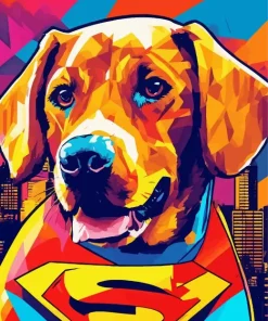 Superhero Vizsla Dog Diamond Painting