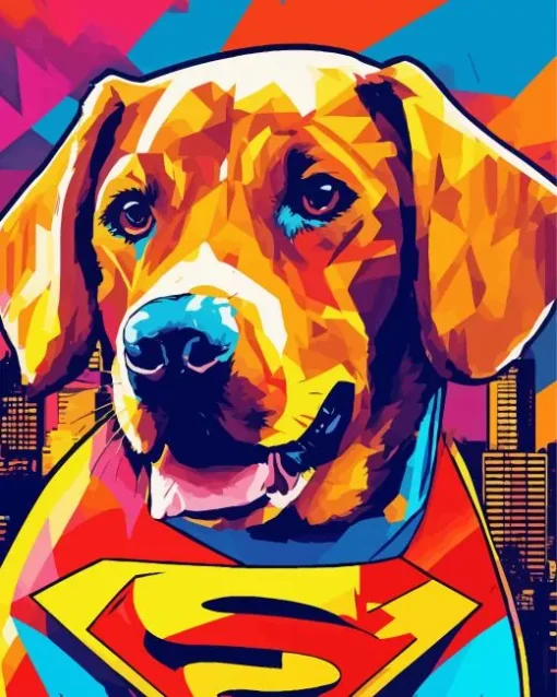 Superhero Vizsla Dog Diamond Painting