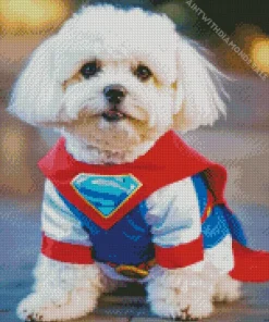 Superhero Zuchon Puppy Diamond Painting