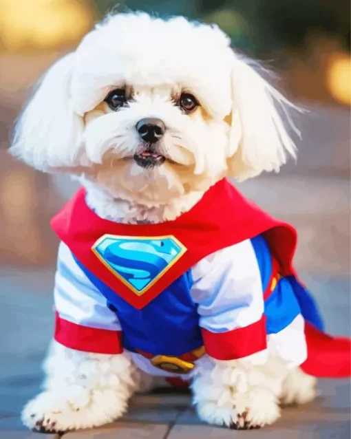 Superhero Zuchon Puppy Diamond Painting