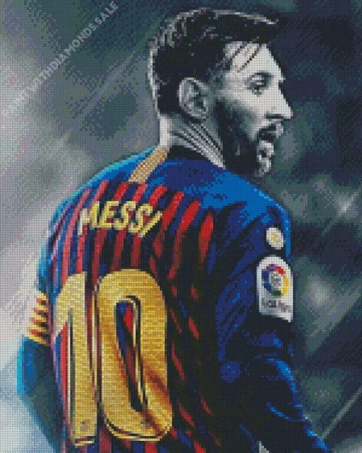 The Iconic Lionel Messi With Golden Globes Diamond Painting