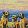 Three Lovely Boxer Dog Diamond Painting