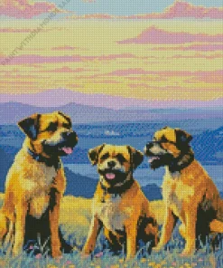 Three Lovely Boxer Dog Diamond Painting