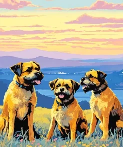 Three Lovely Boxer Dog Diamond Painting