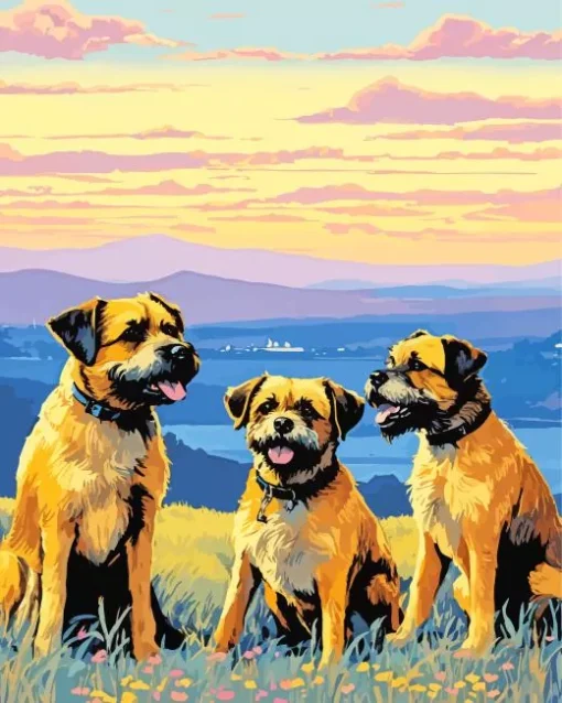 Three Lovely Boxer Dog Diamond Painting