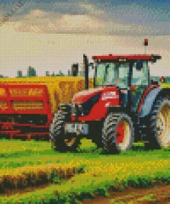 Tractor In The Field Diamond Painting