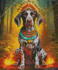 Tribal German Shorthaired Pointer Diamond Painting