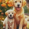 Two Golden Retrievers Diamond Painting