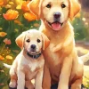 Two Golden Retrievers Diamond Painting